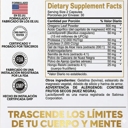 CANDIDA CLEANSE - [Pure Peak] Soporte Intestinal y de Colon 🦠🛡️