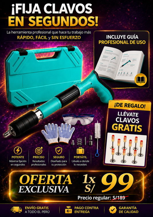 PISTOLA DE CLAVOS FULMINANTES